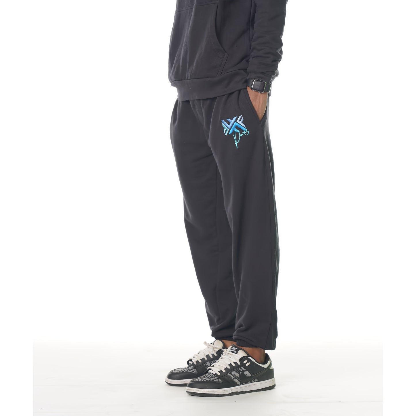 Raglan Fleece Hoodie with Multi Color Logo + Trouser 2