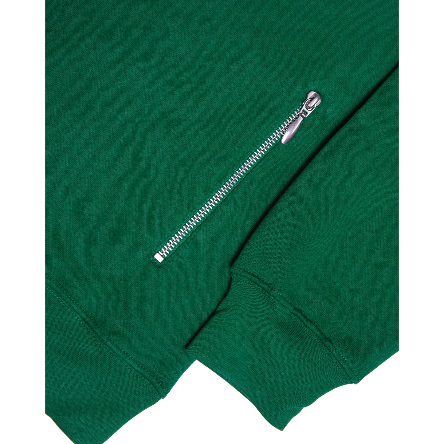 Fleece Dark Green Embroidered Zipper 4