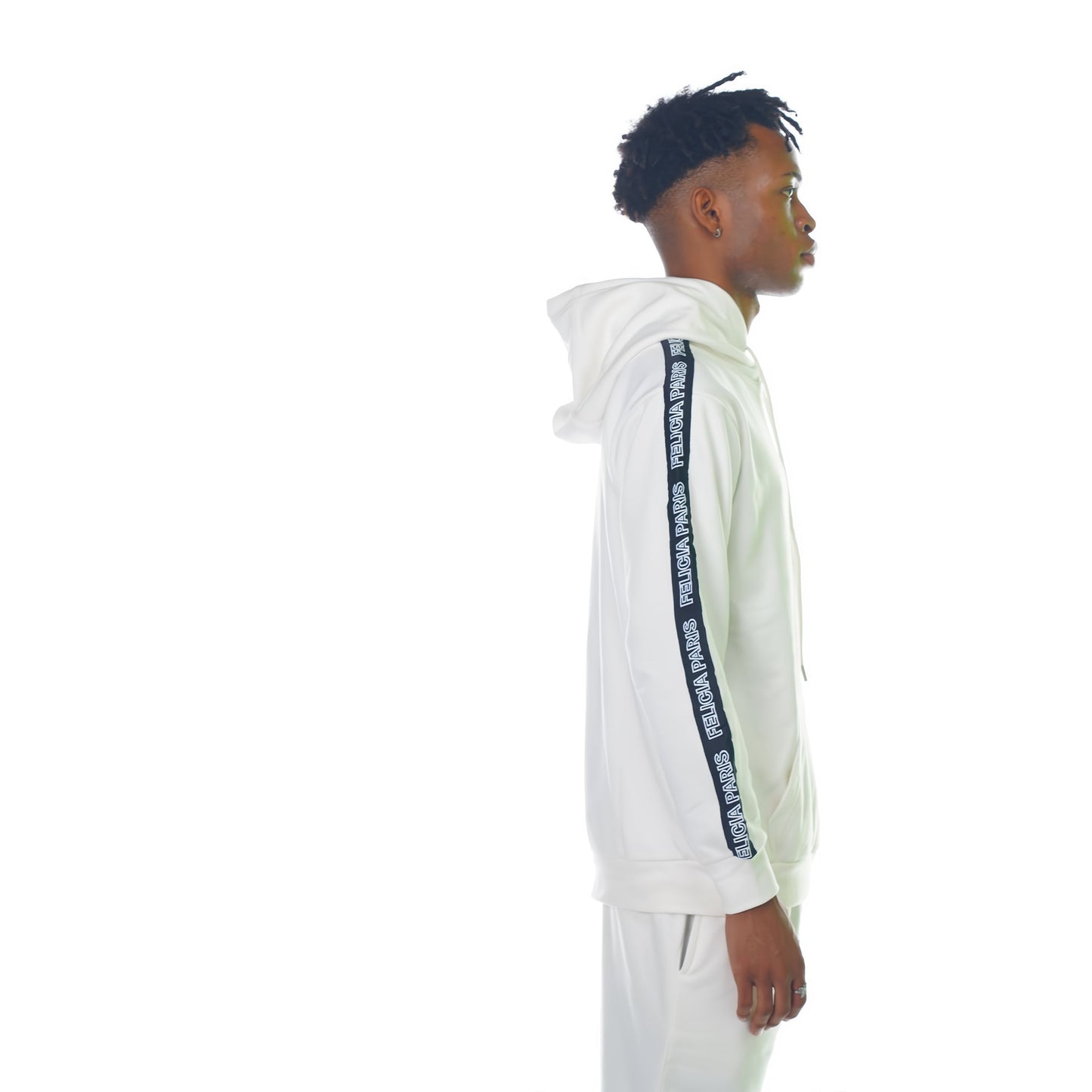 Bright white terry hoodie+ trouser 5