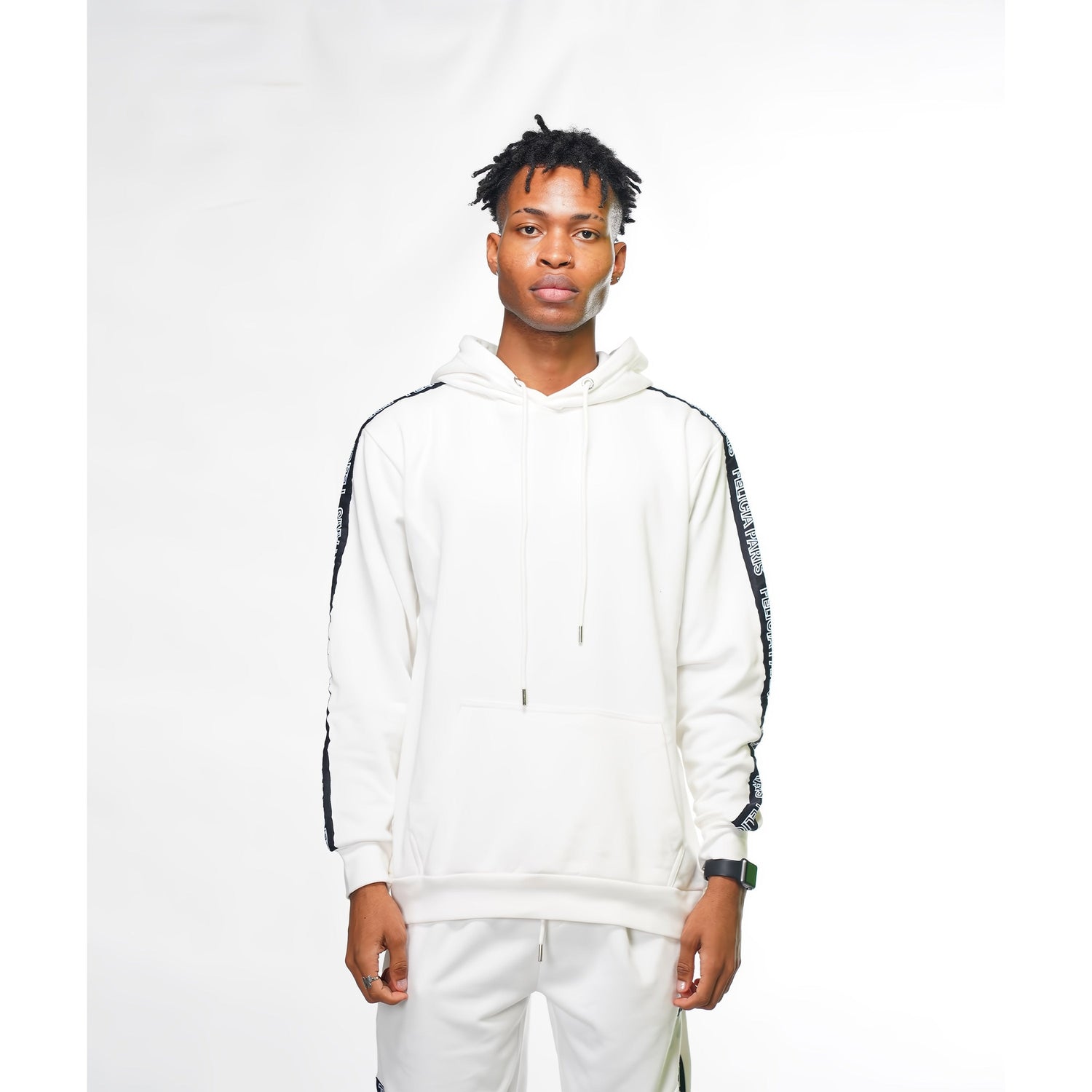 Bright white terry hoodie+ trouser 6