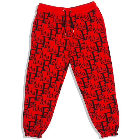 Felicia Baggy Red Trouser